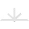 Ekena Millwork Kennewick Architectural Grade PVC Gable Bracket, 108"W x 49 1/2"H x 6"D x 6"F, 11/12 Pitch GBP108X50X0606KEN00 - alternate 5